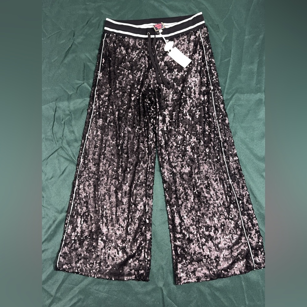 Johnny Was Black Sequin Pants